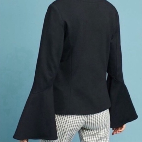 Anthropologie | Cartonnier Black Bell Sleeve Blazer Size Small - Picture 7 of 7